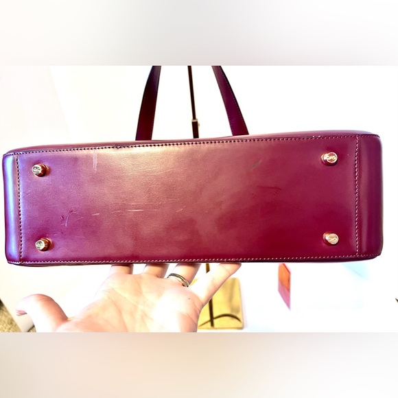 Roberta Di Camerino NWT Burgundy Leather Shoulder Purse - Picture 8 of 10